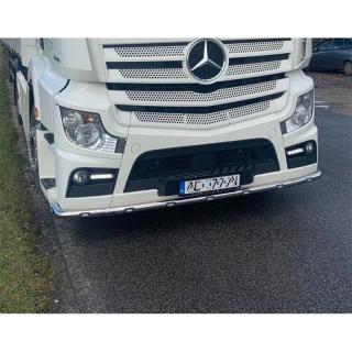 Bara inox cu LED-uri sub masca fata, Mercedes Actros MP4, Streamspace