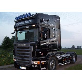 Bara proiectoare, Scania R, Topline, Highline, 7 x LED-uri, instalatie proiectoare si suporti