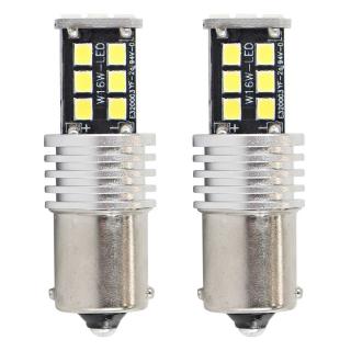 Bec LED CANBUS 1156 (BA15S, P21W) 15SMD 2835 Alb, 12V 24V