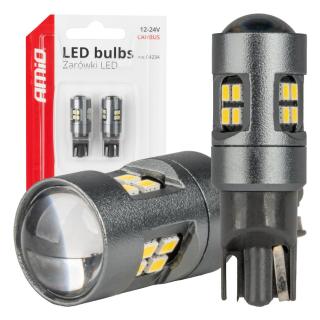 Bec LED CANBUS T10 W5W 16SMD 2016 Alb, 12V 24V