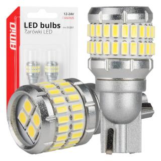 Bec LED CANBUS T15 W16W 48SMD (3014 3030) Alb, 12V 24V - Marsarier Pozitie