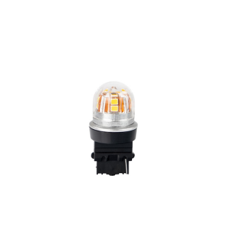 Bec LED M-TECH Platinum, PY27W, 12-24V, L2.5x15d, 15 x 2835SMD, CANBUS, lumina galbena