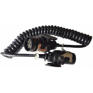 Cablu electric ADR, spiralat remorca, 15 Pini, 3.8m, 24V