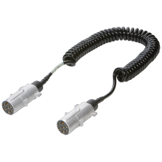 Cablu electric spiralat cu stecher metal 24V   7 Pini, tip N