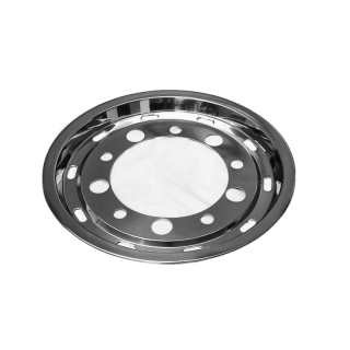 Capac roata, janta fata camion, 22,5   x 11.75  , ET130, inox, 10 gauri, PCD 335 mm