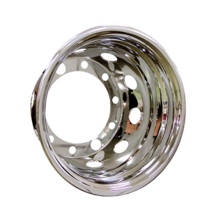 Capac Roata, Ornament pentru janta spate camion, adancime 280mm Tir, 22,5   x 8.25  , otel inoxidabil, 10 gauri, PCD 335mm, stil American