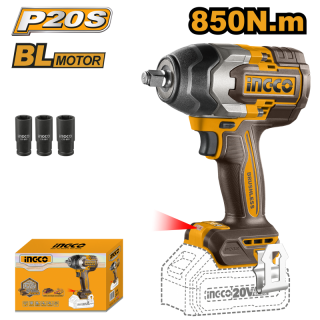 Cheie de Impact cu Acumulator, 850Nm, 20V, Brushless, 1 2,  ,