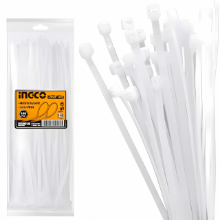 Coliere Plastic Albe, Soricei, 7.2x400mm, 100 Bucati