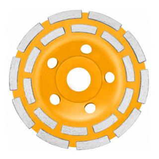 Disc diamantat 125 mm, cu 2 randuri segmente pentru slefuit suprafete beton, mozaic, marmura