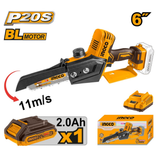 Fierastrau electric pe acumulator 20V, Mini Drujba, brushless, acumulator si incarcator inclus