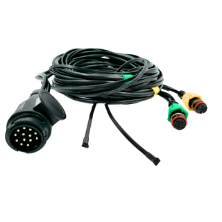 Instalatie electrica remorca cu stecher 13 pini, L 7m, 2 x mufa 6 pini baioneta, 2 x 5.5m cablu gabarite