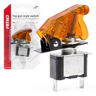 Intrerupator Tip Comutator   Top Gun   cu Lumina Portocalie