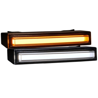 Lampa cu fibra optica pentru parasolar Scania Next Gen, 2016+, 24V, alb portocaliu