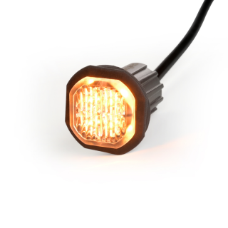 Lampa de avertizare rotunda, bulb, SKYLED 2.7 x 3.9 cm, stroboscopic - lumina portocalie 4 LED