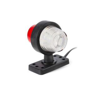 Lampa de gabarit cu brat scurt, RETRO, alb   rosu, 12 24V, 10.98cm, tip L