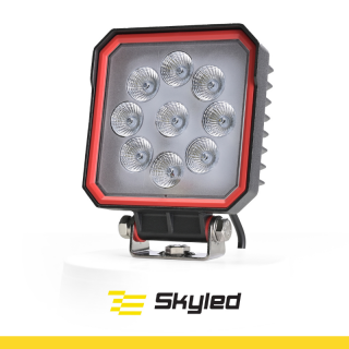 Lampa de lucru patrata RED LINE 27W, 12 24V, 10.83 x 10.82cm, 2430 Lm, IP67 69K, lumina difuza, ADR