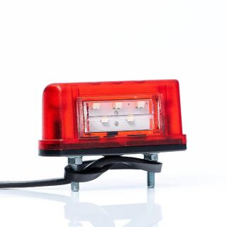 Lampa LED pentru numar inmatriculare si pozitie, alb cu rosu, 8.3 x 4cm
