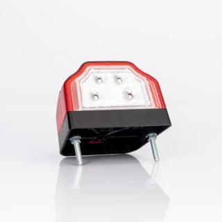 Lampa LED pentru numar inmatriculare si pozitie, alb cu rosu, 9.6 x 6.6cm