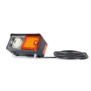 Lampa semnalizare fata cu LED, 12 24V, 15 x 7.03cm, potrivita pentru utilaje, tractoare