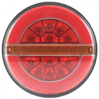 Lampa semnalizare spate rotunda, cu semnalizare dinamica, 14cm