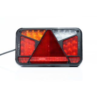 Lampa semnalizare, stop, tripla LED, cu triunghi, 24 x 14cm, 12 24V, 7 functii