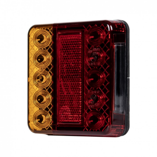 Lampa semnalizare, Tripla LED cu 4 functii, 10 x 10cm