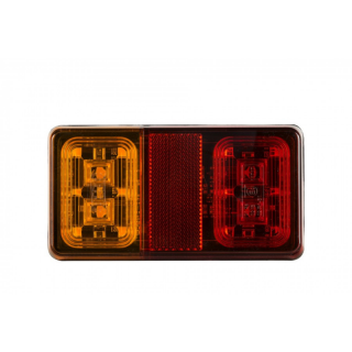 Lampa semnalizare, Tripla LED cu 4 functii, 15 x 8cm, 12 24V