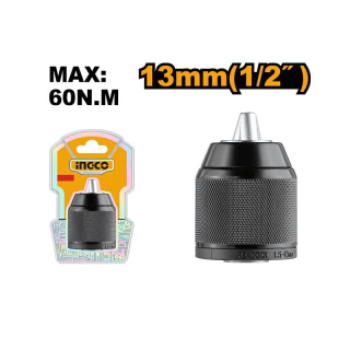 Mandrina din metal rapida Ingco 13mm, fara cheie, montare cu surub 12.7mm