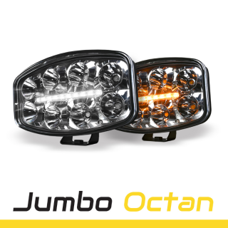 Proiector Jumbo Octan FULL LED cu lumina de pozitie alb portocaliu 80W, 4800lm