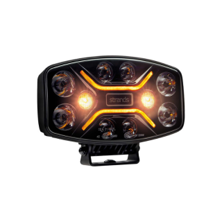 Proiector LED, camion, Offroad, Dark Knight, 24.7cm, 12000Lm, pozitie galbena, alba + stroboscop