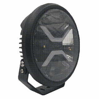 Proiector SKYLED Crux 9X FULL LED, pozitie alba, galbena dinamica + faza, 22cm, 11000Lm