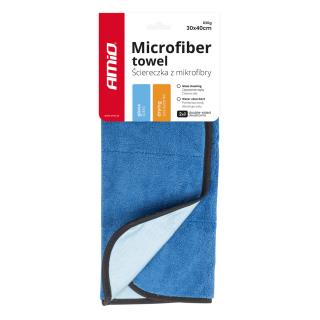 Prosop Microfibra 2 in 1 pentru Uscare si Curatare Sticla, 30x40cm, 630g