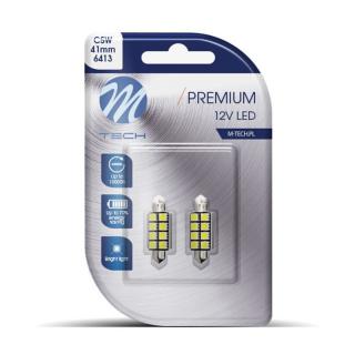 Set 2 bucati bec LED, C5W, 41mm, 12V, cu Radiator, CANBUS, SV8.5, Alb