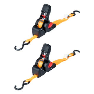 Set 2 Chingi Fixare Marfa cu Clichet Automat S-Type, 2m, 100 200kg, Latime 18mm