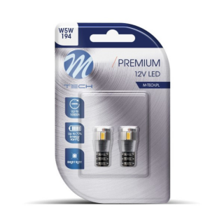 Set 2 x becuri LED, W5W, Canbus, lumina Alba, 12V, 1.7W