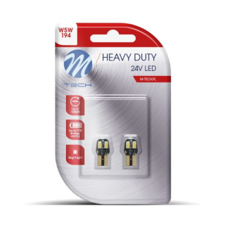Set 2 x becuri LED, W5W, Canbus, lumina Alba, 24V