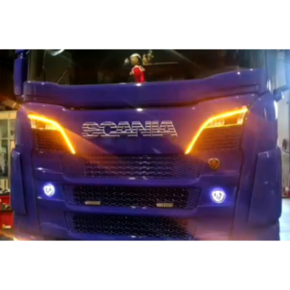 Set Banda LED laterala portocalie 24V, contur, pozitie, Scania