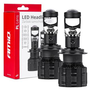 Set Becuri LED H7 cu Lentila PL Seria