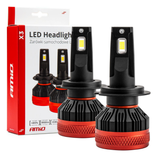 Set Becuri LED Seria X3 H7 H18, 12V, 990Lm, 6500K, Canbus
