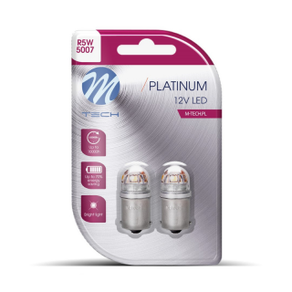 Set de 2 x becuri LED, Canbus, Portocaliu, R5W, 12 24V, BA15s