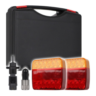 Set de lampi stop, triple cu magnet Wireless, 5 functii, 10 x 10.05cm, 12V