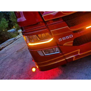 Set module LED, pozitie, portocaliu alb + lumina stroboscopica pentru SCANIA R S 2016+, faruri DRL, 240844