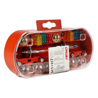 Trusa Becuri Rezerva Halogen si Sigurante Auto, 30 Piese (H1 + H7)