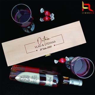 Cutie de vin personalizata Cununie Casatorie