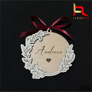 Decoratiune brad personalizata cu numele dorit
