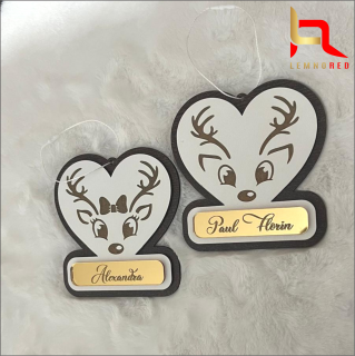 Decoratiune personalizata renisor pentru bradul de Craciun