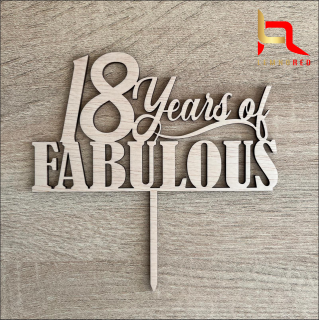 Ornament pentru tort 18 Years of FABULOUS