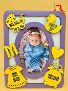 Rama foto handmade Baby girl cu aplicatii