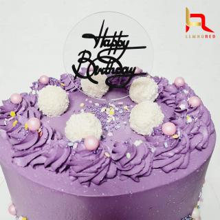 Topper Happy birthday plexiglas + lemn