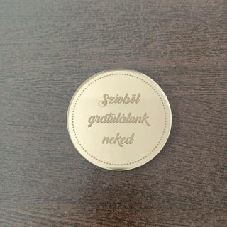 Topper tort   Szivből gratulalunk neked   (oglinda acrilica)